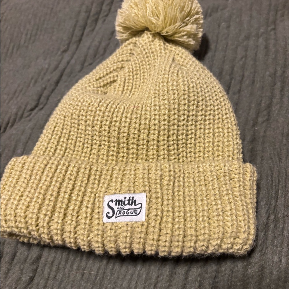 Cream Chunky Knit Pom-Pom Hat